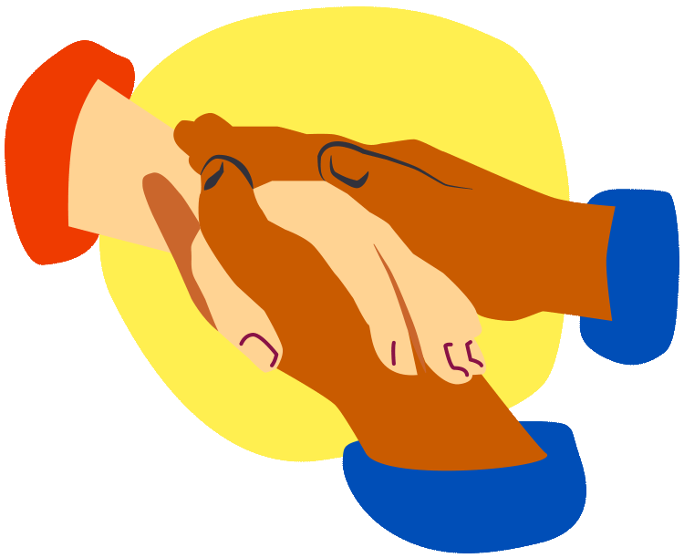 Holding hands illustration